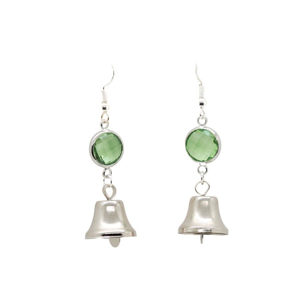 Green Bell Earrings